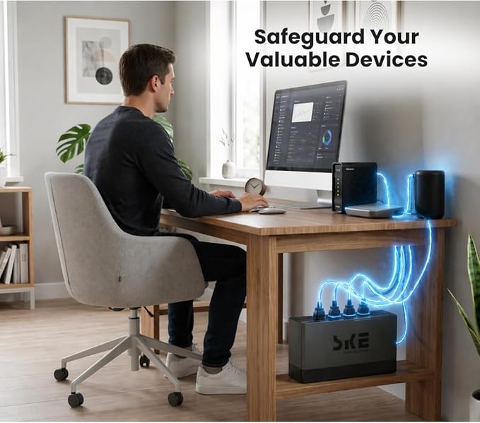 SKE VL625 625VA/360W UPS Battery Backup and Surge Protector - Image 9