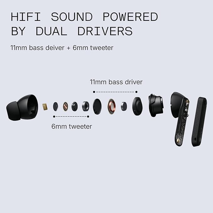 CMF Buds Pro 2 Hybrid 50db Noise Cancelling Earbuds, Hi-Res Audio - Image 4