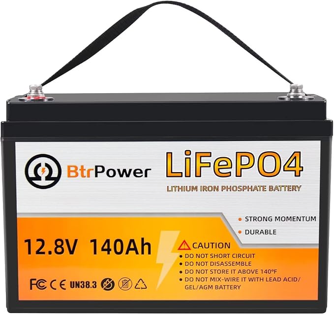 12V Lithium Battery-140ah Lithium Iron Phosphate LiFePO4 Deep Cycle Battery by Cymoye