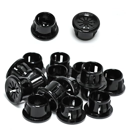 50 Pcs Cable Grommet, Snap Bushing 1/2" Mounting Diameter, Flexible by BOPOREAE