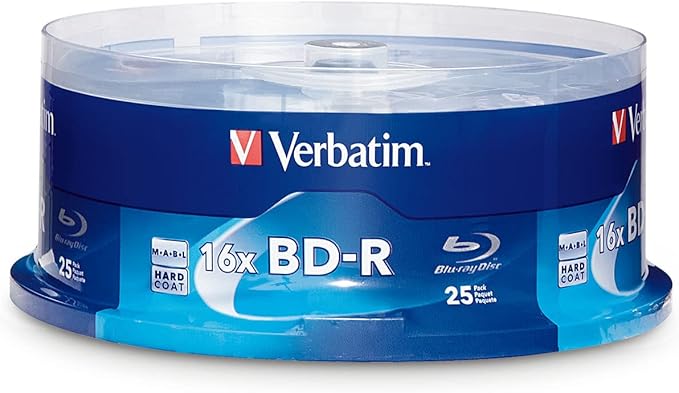 Verbatim BD-R 25GB 16X Blu-ray Recordable Media Disc by Verbatim