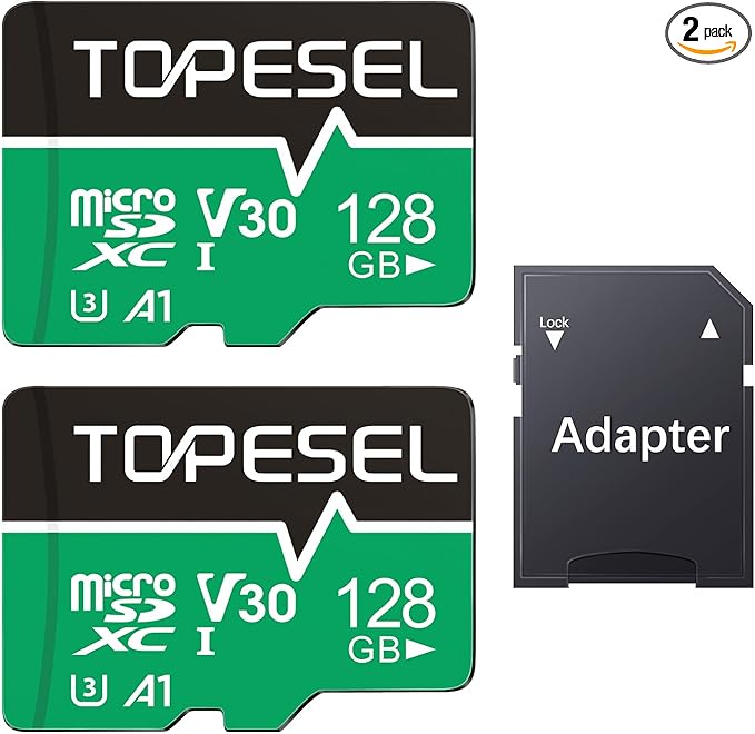 TOPESEL 128GB Micro SD Card 2 Pack by TOPESEL