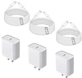 Fast iPhone 14 Charger 3Pack, 10FT USB C to Lightning Charging Cord by ProTVSolutions