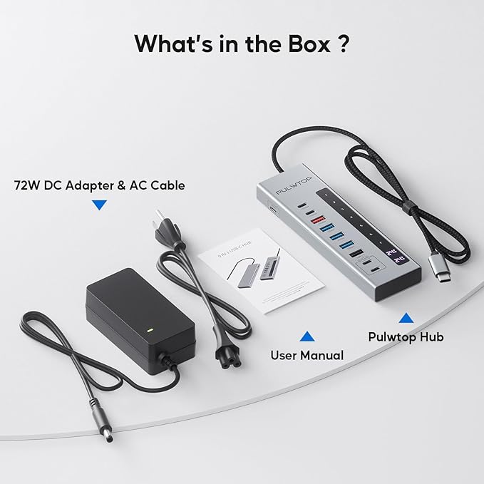 Powered USB C Hub, 10-in-1 USB 3.2 Data Hub - Image 8