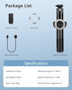 Magnetic Tripod for iPhone, Extendable Cell Phone Stand for Recording Travel - Image 9
