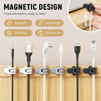 Silicone Cable Ties, Magnetic Data Cable Organizers Reusable Cable Ties Wire - Image 6