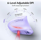 TECKNET Ergonomic Mouse, Wireless Bluetooth Vertical Mouse, 4800 DPI Optical - Image 3