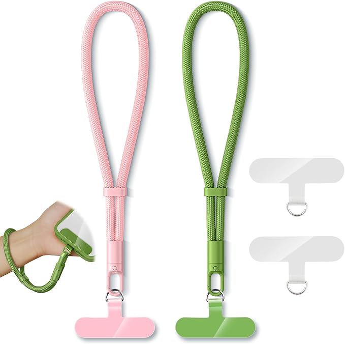 2 Pack Phone Lanyard, 2×Phone Wrist Strap, 4×Tether Tabs, Universal Cell Phone by KITANIS