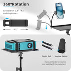 Projector Stand with Wheels, Laptop Tripod from 29" to 69" with Mouse Tray - Image 3