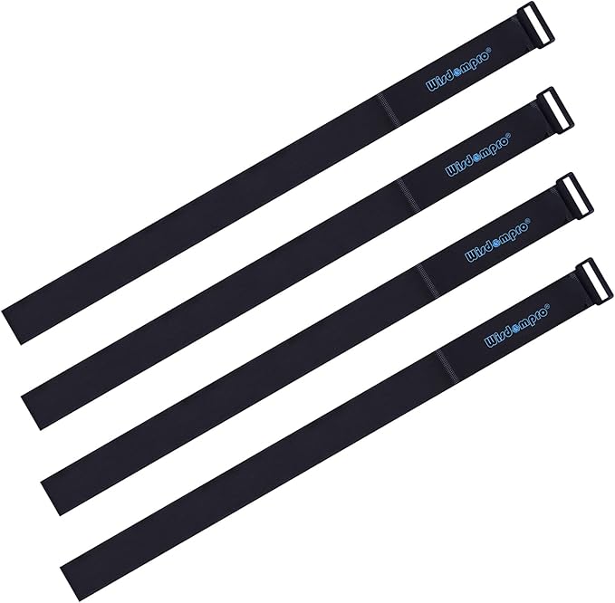 Extra Large 4 Pack 2 x 60 Inches Hook and Loop Strap, Reusable Fastening Cable by Wisdompro