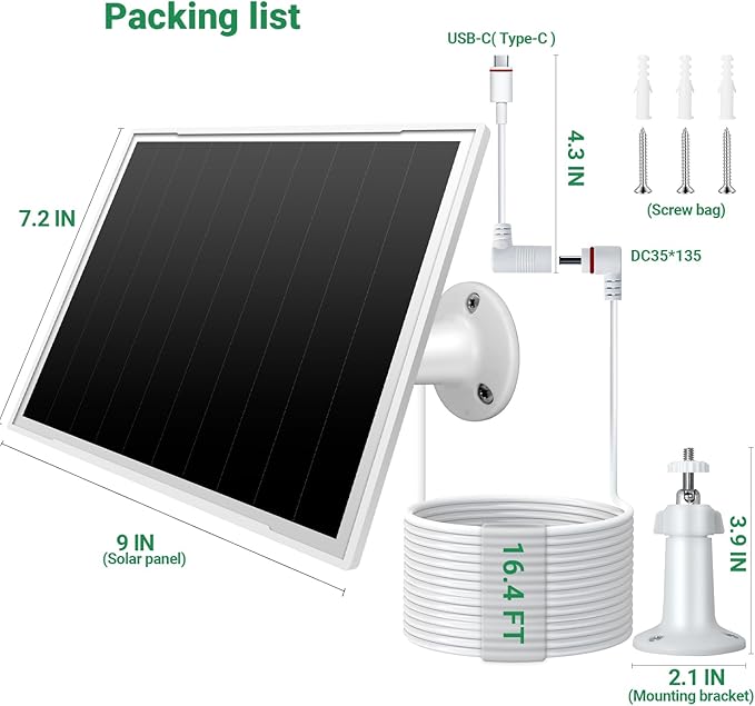 Solar Panel for Ring Camera, 8W High - Image 6