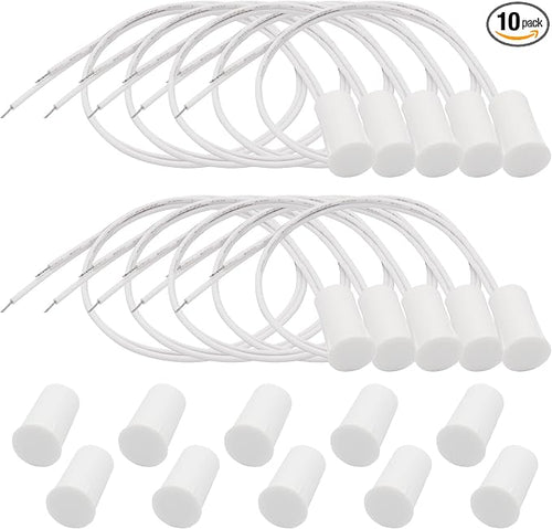 10PCS Recessed Wired Security Window Door Contact Sensor, Normally Closed NC by FOCMKEAS