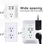 USB Wall Charger, Surge Protector, QINLIANF 5 Outlet Extender - Image 6