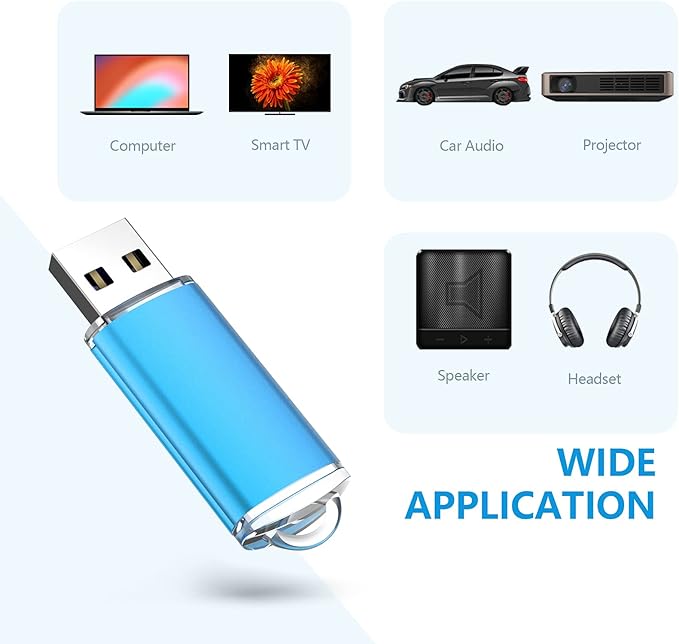KOOTION Flash Drive 8GB 10 Pack USB 2.0 Thumb Drive Capped Memory Stick Jump - Image 5