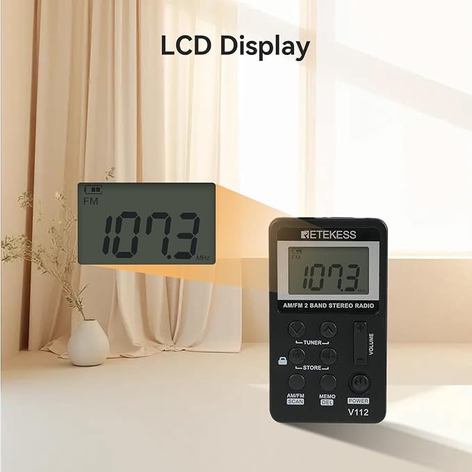 Retekess V112 AM FM Pocket Radio, Digital Radio - Image 9