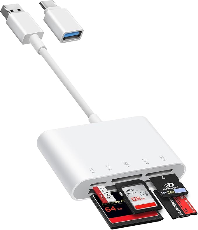 BnmxTek USB-A and USB-C to SD Card Reader, Trail Camera Card Adapter by BnmxTek