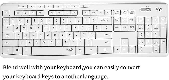 English Keyboard Stickers, Universal Keyboard Replacement Letters English White - Image 4