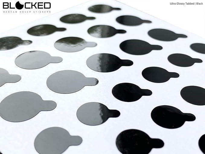 BLOCKED Webcam/Camera Vinyl Covers | 57 TabbedLow-Tack Restickable Webcam - Image 4