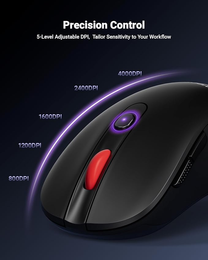 wegear USB Wireless Mouse for Laptop PC Mac, 2.4GHz Cordless Mouse - Image 3