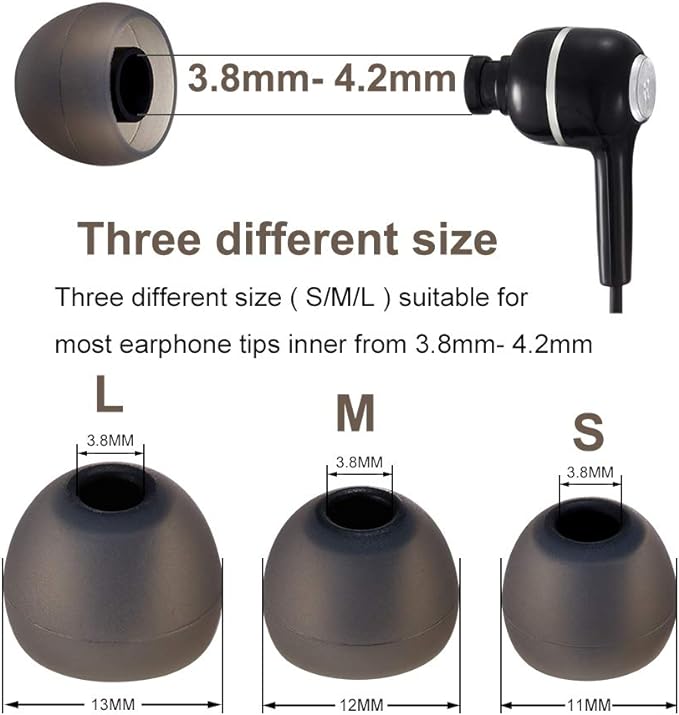 Earbud Tips Soft Silicone Earbuds Replacement Tips Fit - Image 3