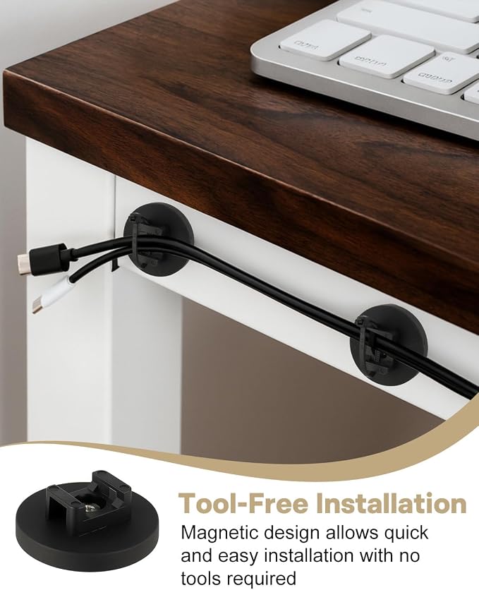 Magnetic Zip Tie Mount Wire Cable Holder, Include 10 Pcs 43mm Magnetic Cable - Image 5