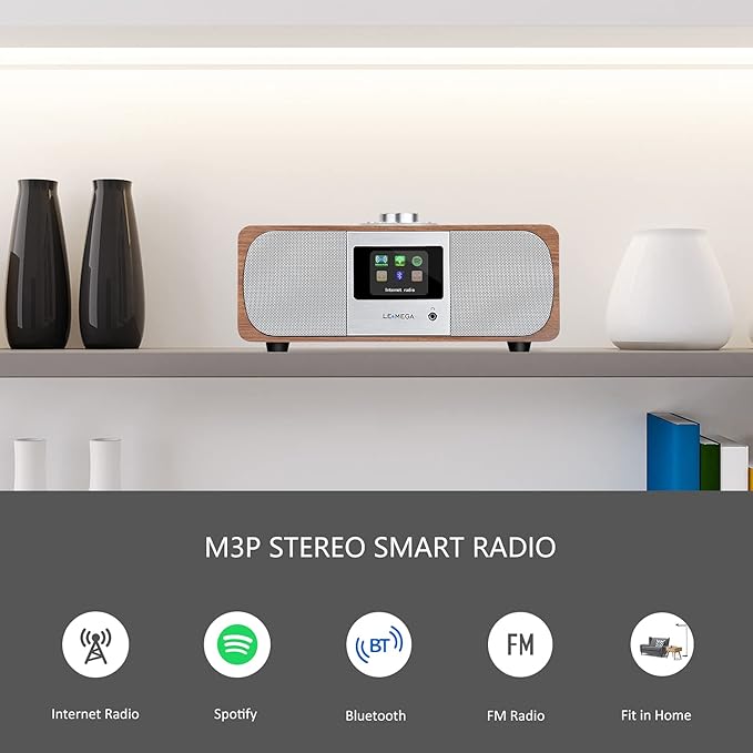 LEMEGA M3P WiFi Internet Radio, FM Digital Radio, Spotify Connect, Stereo Sound - Image 2
