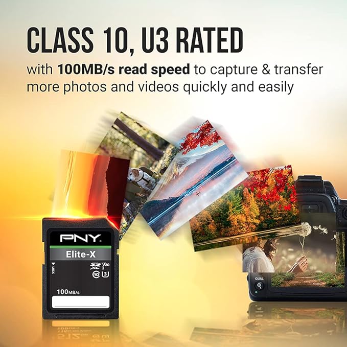 PNY 256GB Elite-X Class 10 U3 V30 SDXC Flash Memory Card - Image 3