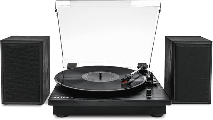 Victrola Montauk Vinyl Record Player, 3-Speed Belt Driven Turntable by Victrola