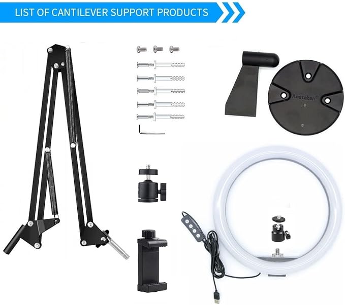 Kiyo pro Webcam Ring Light Wall Holder, Kiyo Pro, Kiyo X Webcams Black - Image 2
