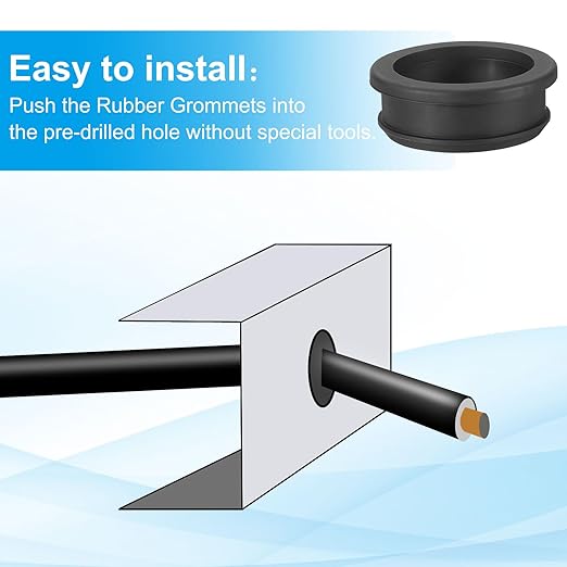 PATIKIL 42.6mm / 1-11/16 Inch Drill Hole, 1-7/16 Inch ID Rubber Grommets - Image 4