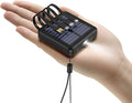 Solar Power Bank 12000mAh, Small Solar Charger Built in 4 Cables, USB C by Kelaien