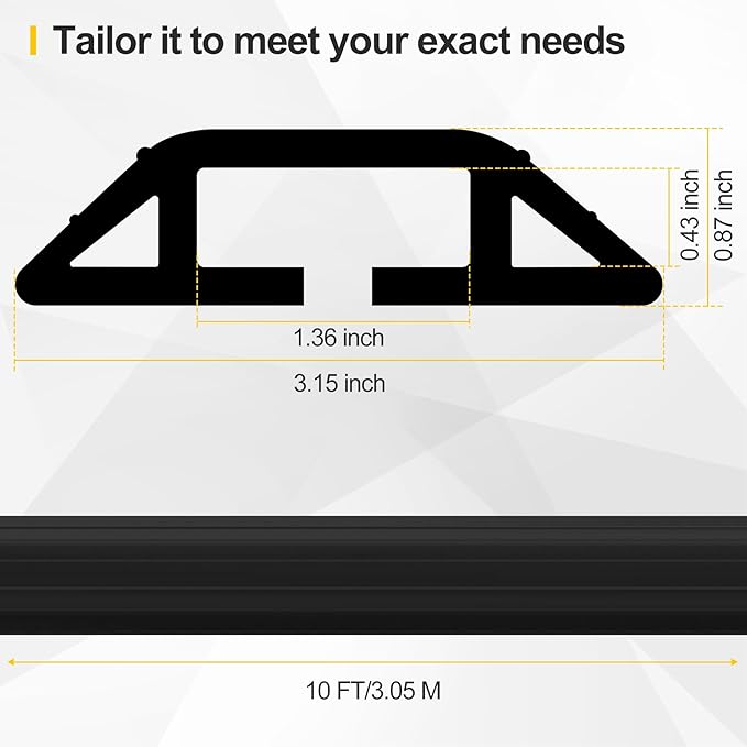 Floor Cable Cover 10Ft 2Pcs Heavy Duty PVC Cable Protector Electric Cord Hider - Image 2