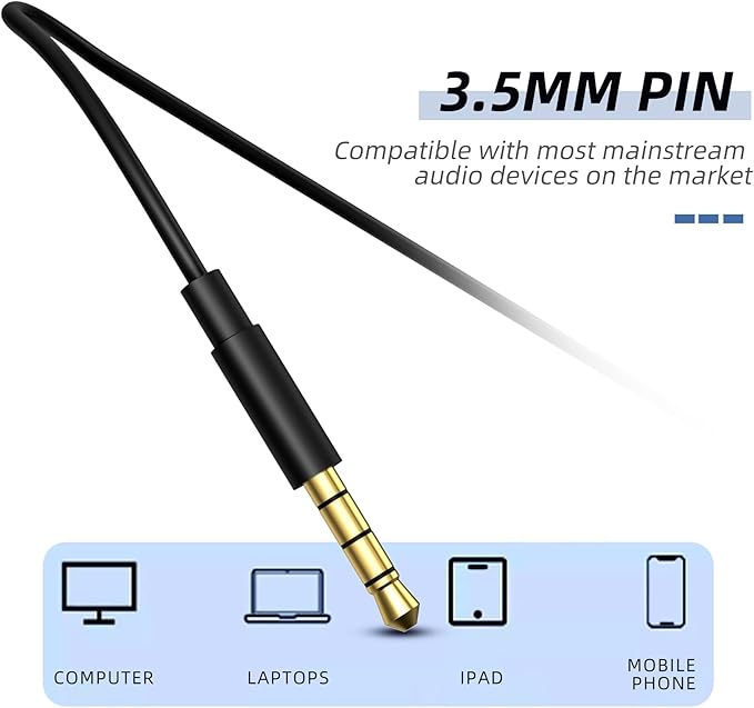 EP-06 Wired Earbuds in-Ear Earphones, Build-in Microphone Noise Isolating - Image 3