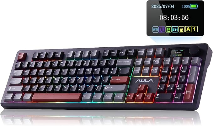 AULA F106 PRO Mechanical Wireless Keyboard, Gaming Keyboard by AULA