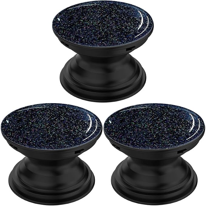 3 Pack Fashionable Clear Glitter Expandible Collapsible Moblile Phone Grip by HighQualityFlagship