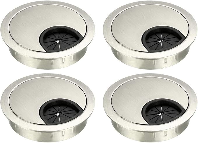 uxcell Cable Hole Cover, 2.1Inch/53mm Zinc Alloy Desk Wire Cord Cable Grommets by uxcell