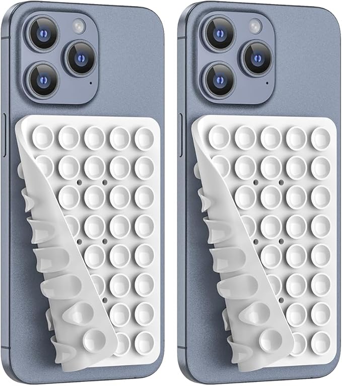 2PACK Silicone Double Sided Suction Phone Case Mount, Detachable Hands Free & by CMZZ