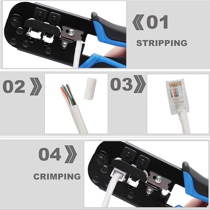 Delgada RJ45 Ethernet Network Crimping Tool Kit - Image 4