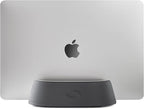 HumanCentric Vertical Laptop Stand in Vegan Black Leather, Upright Adjustable - Image 8