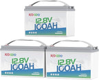 Redodo 3 Pack 12V 100Ah Lithium LiFePO4 Battery, Group 31 Battery Built in 100A by PrimeDayRedodoSaveup55