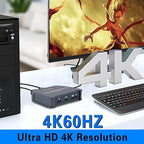 HDMI KVM Switch 1 Monitor 2 Computers, 4K@60Hz KVM Switcher - Image 7