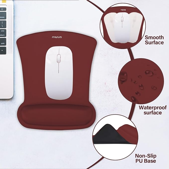 MOSISO Wrist Rest Support for Mouse Pad & Keyboard Set, Ergonomic Mousepad - Image 5