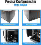 RAISING ELECTRONICS 22U Wall Mount Network WiFi Server Cabinet Rack Enclosure - Image 4