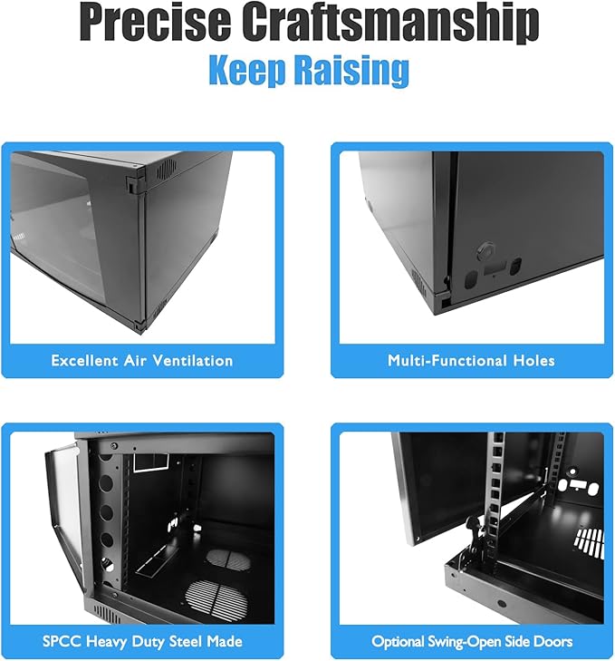 Raising Electronics Wall Mount Server Cabinet - Image 4