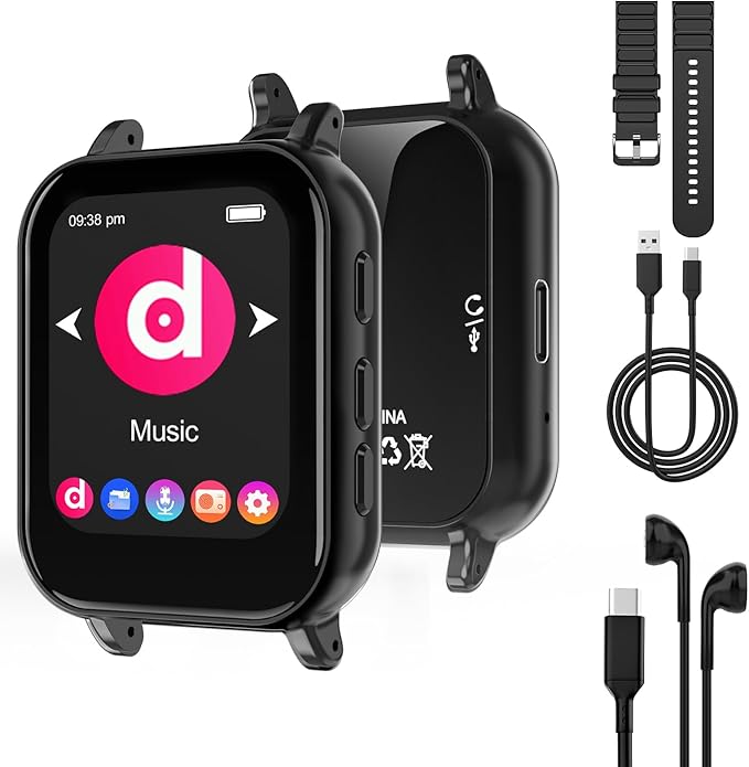 MP3 Player with Bluetooth 5.0, 32GB Touchscreen Music Player with Detachable by Aeheqkl