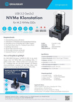 GRAUGEAR NVMe M.2 SSD Duplicator Dual-Bay Offline Clone Tool-Free, 20Gbps USB C - Image 10