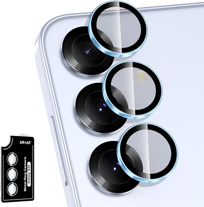 for Samsung Galaxy S25 Camera Lens Protector, Individual Metal Ring Tempered by Btscase