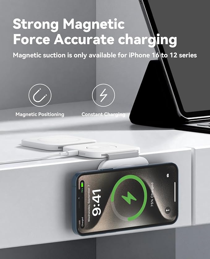3 in 1 Charging Station for Apple Multiple Devices, Foldable Magnetic Fast - Image 4