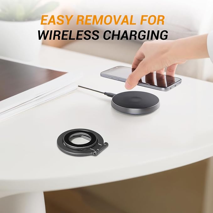 Magnetic Ring Holder Grip, Adjustable Magnet Phone Ring Stand, Strong Double - Image 8