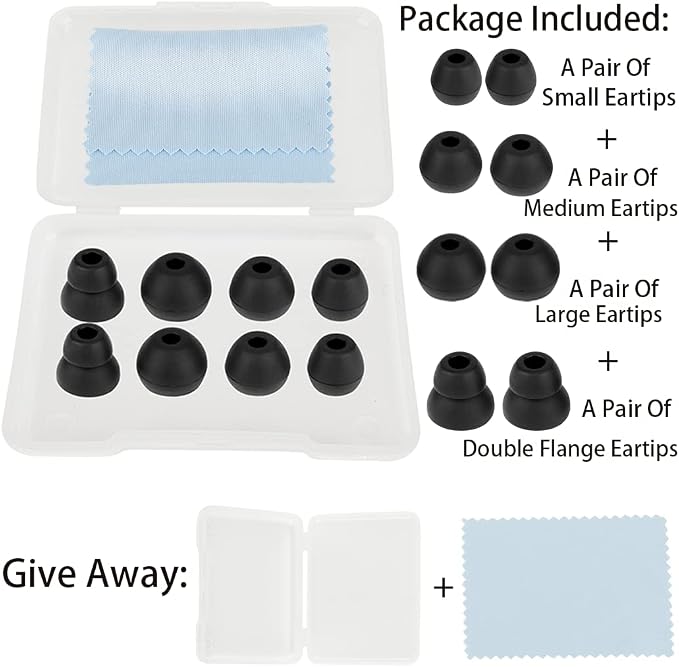 4 Pairs Earbud Tips Fit for Powerbeats Pro Ear Tips Beats Earbuds Replacement - Image 3